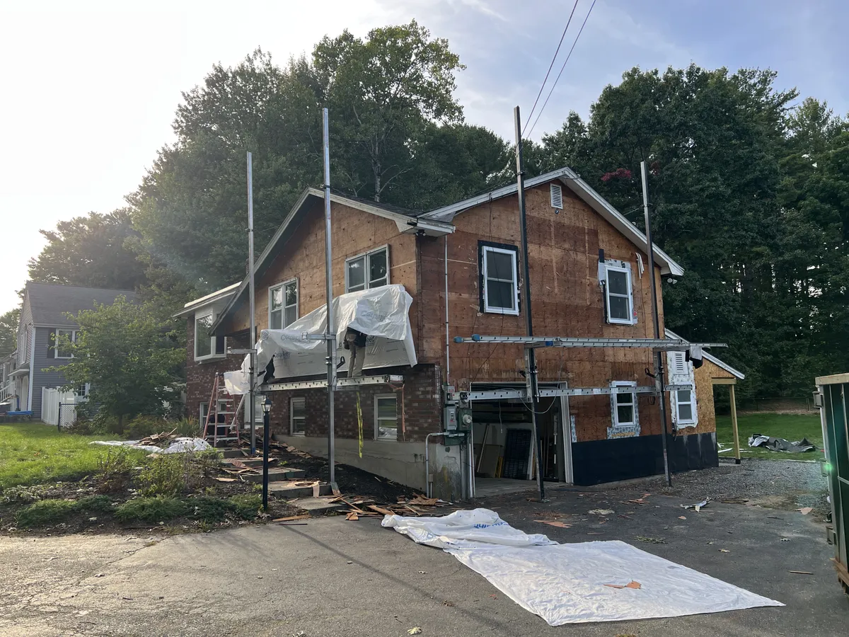 Split-Level Siding Replacement in Natick, MA — before